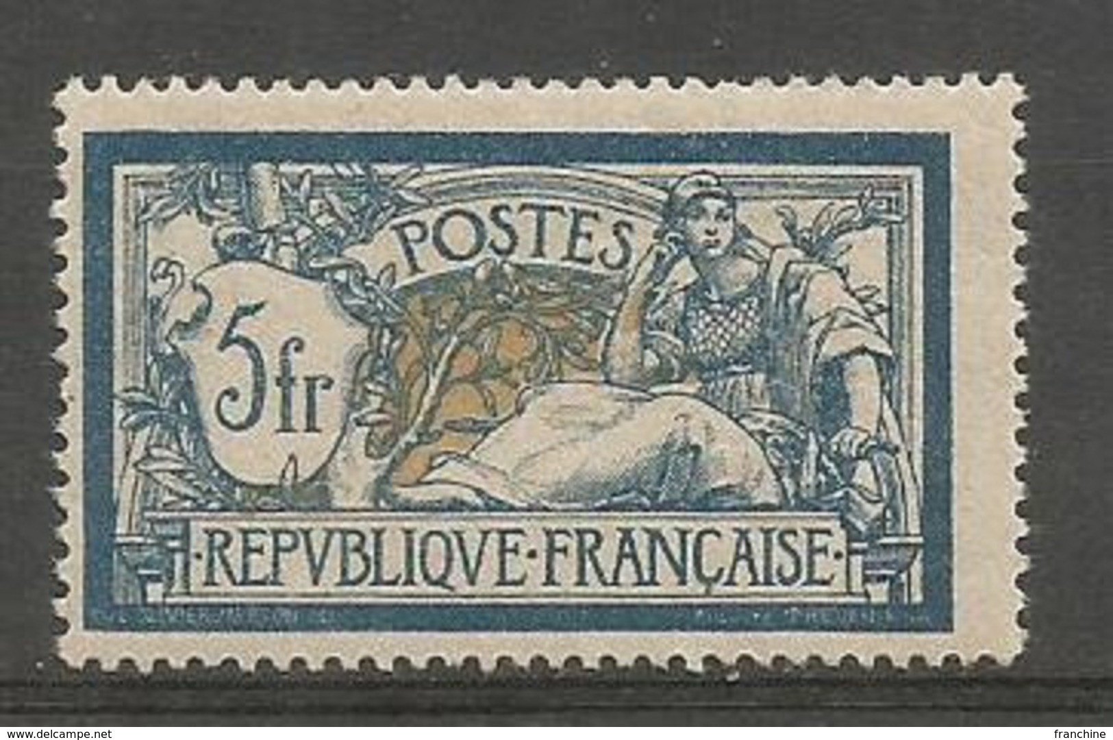 1900 -TYPE MERSON - N° 123 * (MH) - 5 F.- Bleu Et Chamois - Voir Images - 1900-27 Merson