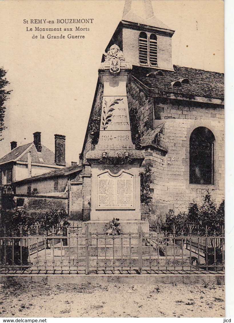 51- Saint Remy En Bouzeront Monument Aux Morts - Saint Remy En Bouzemont