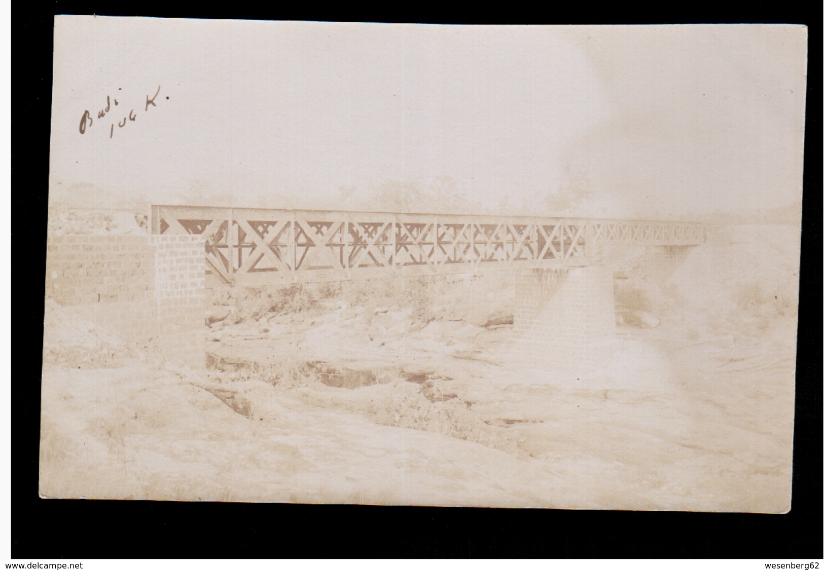 Guinee Francaise Pont De Chemin De Fer Ca 1910 Old Real Photo - Guinée