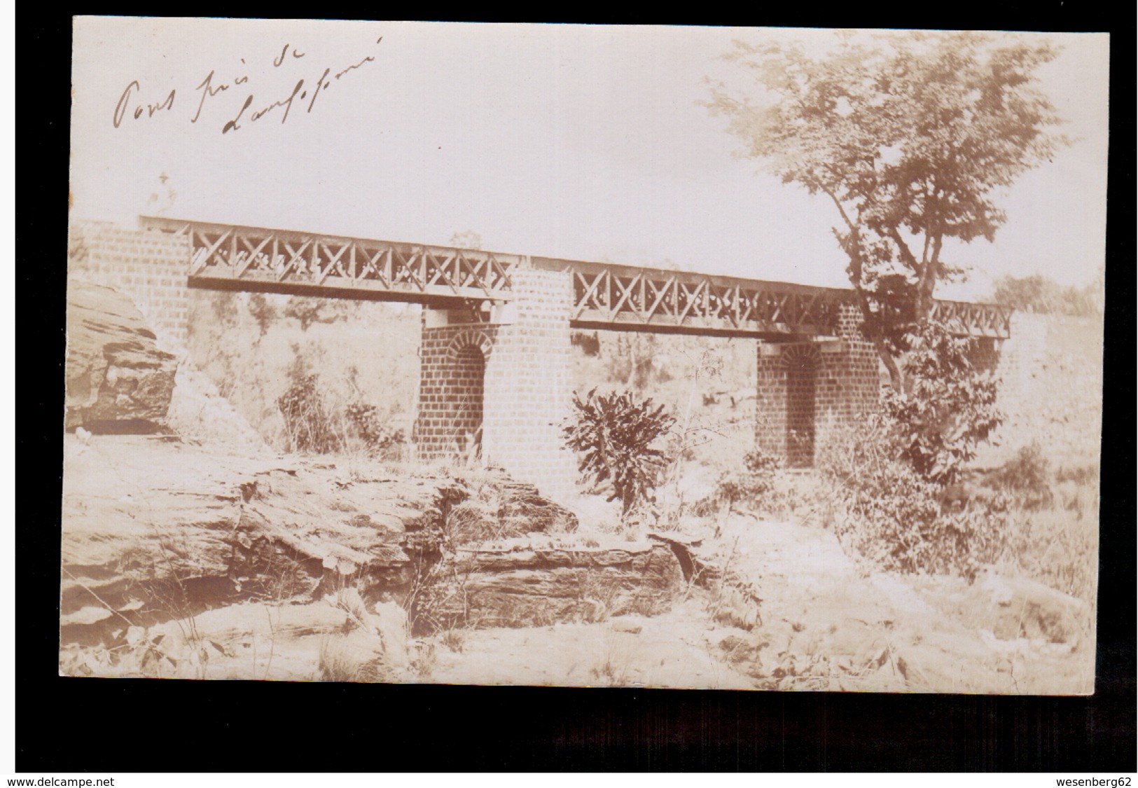 Guinee Francaise Pont De Chemin De Fer Ca 1910 Old Real Photo - Guinée