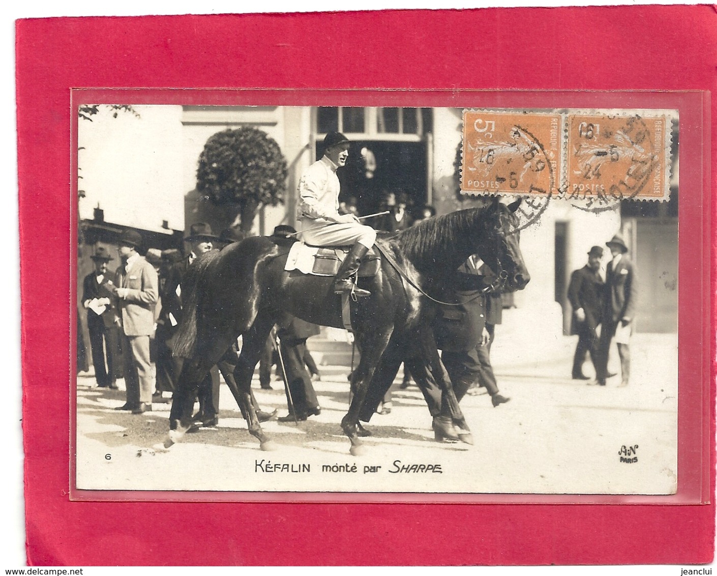 KEFALIN Monte Par SHARPE  .  CARTE-PHOTO AFFR SUR RECTO LE 2-5-1924 - Horse Show