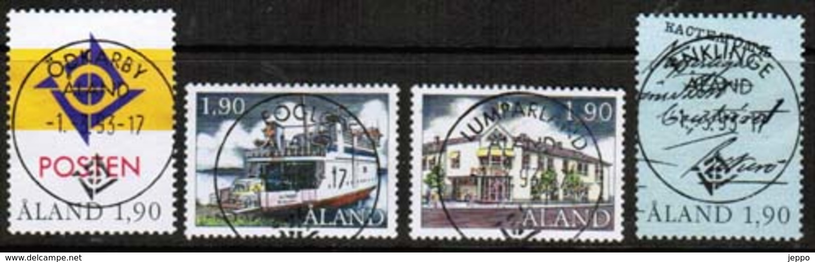 1993 Aland Islands  Michel 66 - 69 W. Luxury Cancels. - Aland