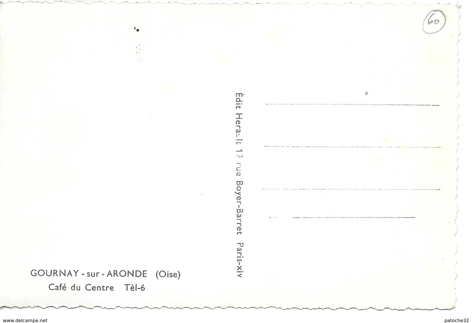 GOURNAY-sur-ARONDE....(oise)....café Du Centre...animée....garde-champetre....cpsm.... - Sonstige & Ohne Zuordnung