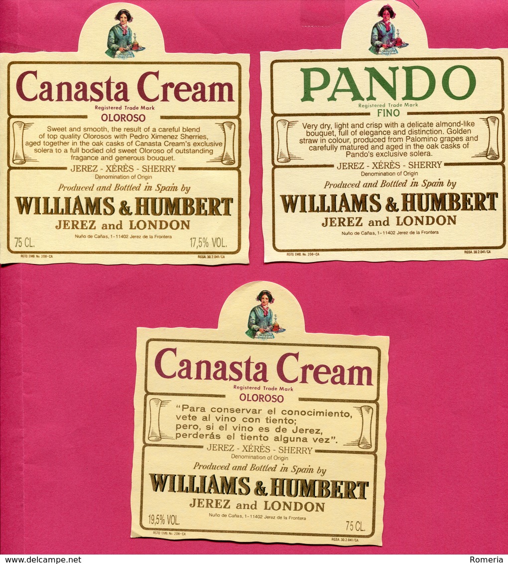 1610 - Espagne - Andalousie - Beau Lot 13 étiquettes - Willams & Humbert - Jerez And London - Autres & Non Classés