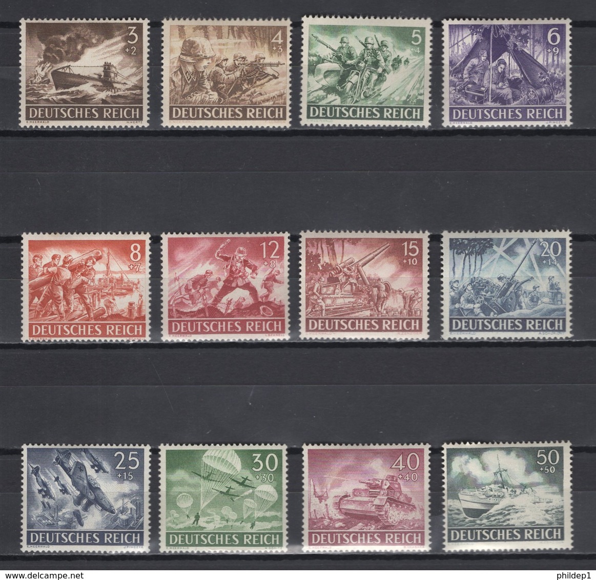 1943. Y&T N° 748/759 **, MNH. Cote Y&T 2011 : 22,50 € - Ongebruikt