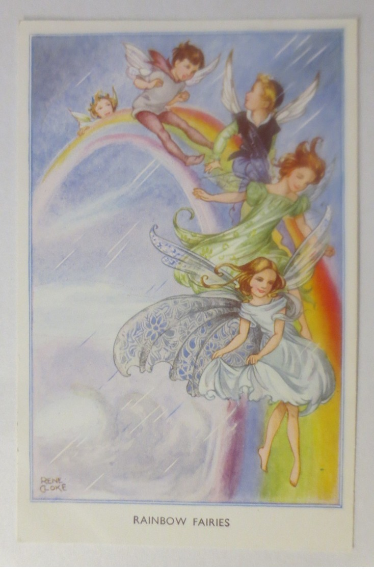 Elfen, Feen,  Rainbow Faires, Regenbogen Feen,1940, Rene Cloke ♥ (5946) - Angeli