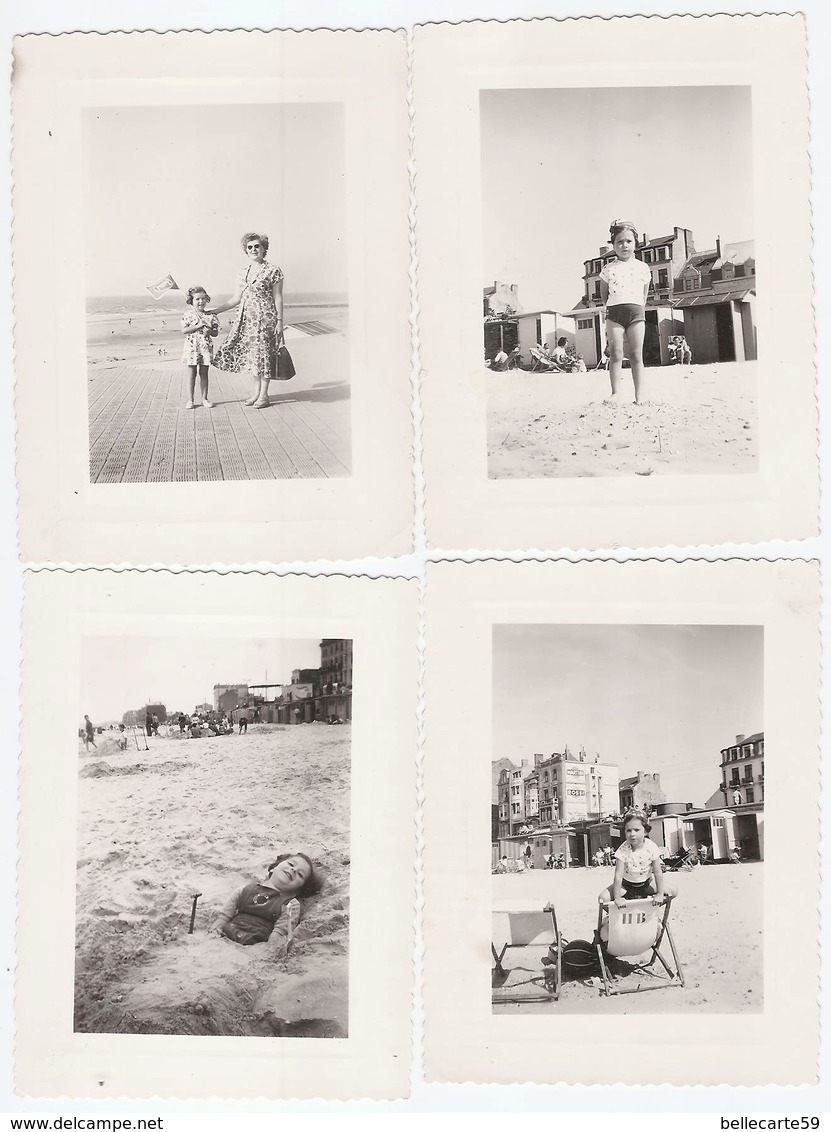 27 ANCIENNES PHOTOS COUPLE FILLETTE PLAGE - Lieux