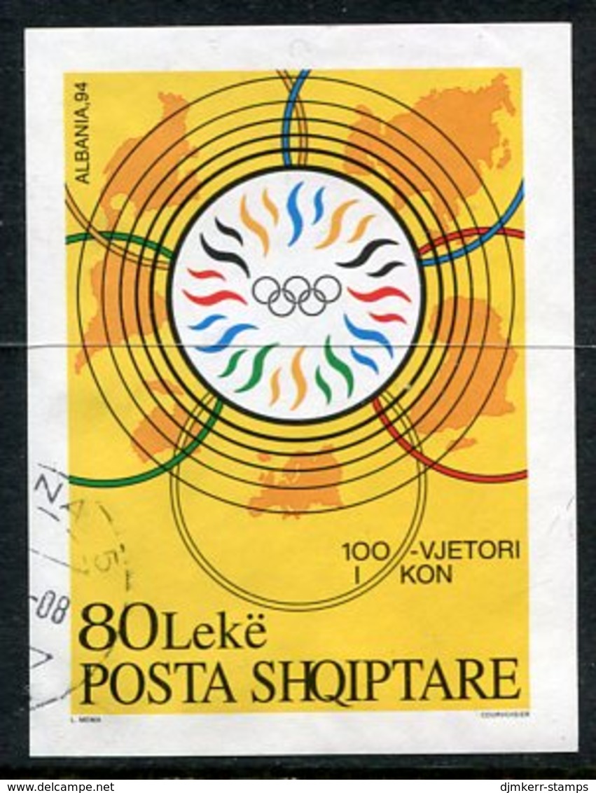ALBANIA 1995 Olympic Committee Block Used.   Michel Block 103 - Albanie