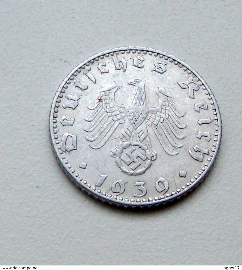 50 Pfennig 1939 J - 50 Reichspfennig