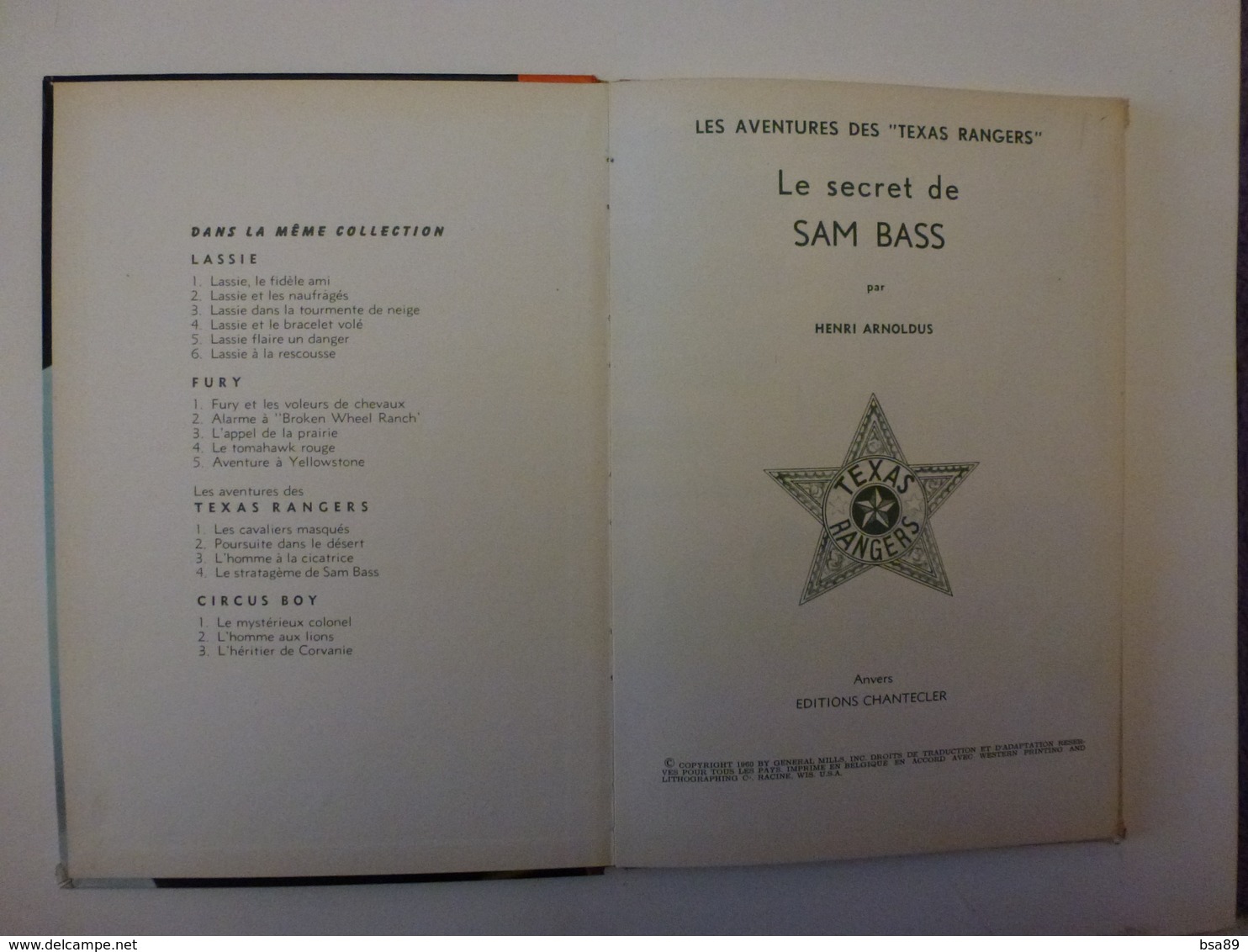 BD CARTONNE LES AVENTURES DE TEXAS RANGERS, STRATAGEME DE SAM BASS N° 4 DE 1960 PAR HENRI ARNOLDUS - Other & Unclassified