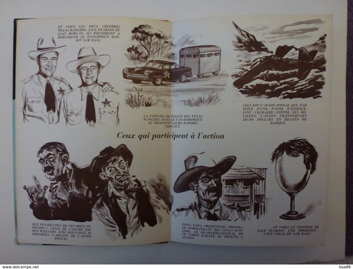 BD CARTONNE LES AVENTURES DE TEXAS RANGERS, STRATAGEME DE SAM BASS N° 4 DE 1960 PAR HENRI ARNOLDUS - Autres & Non Classés