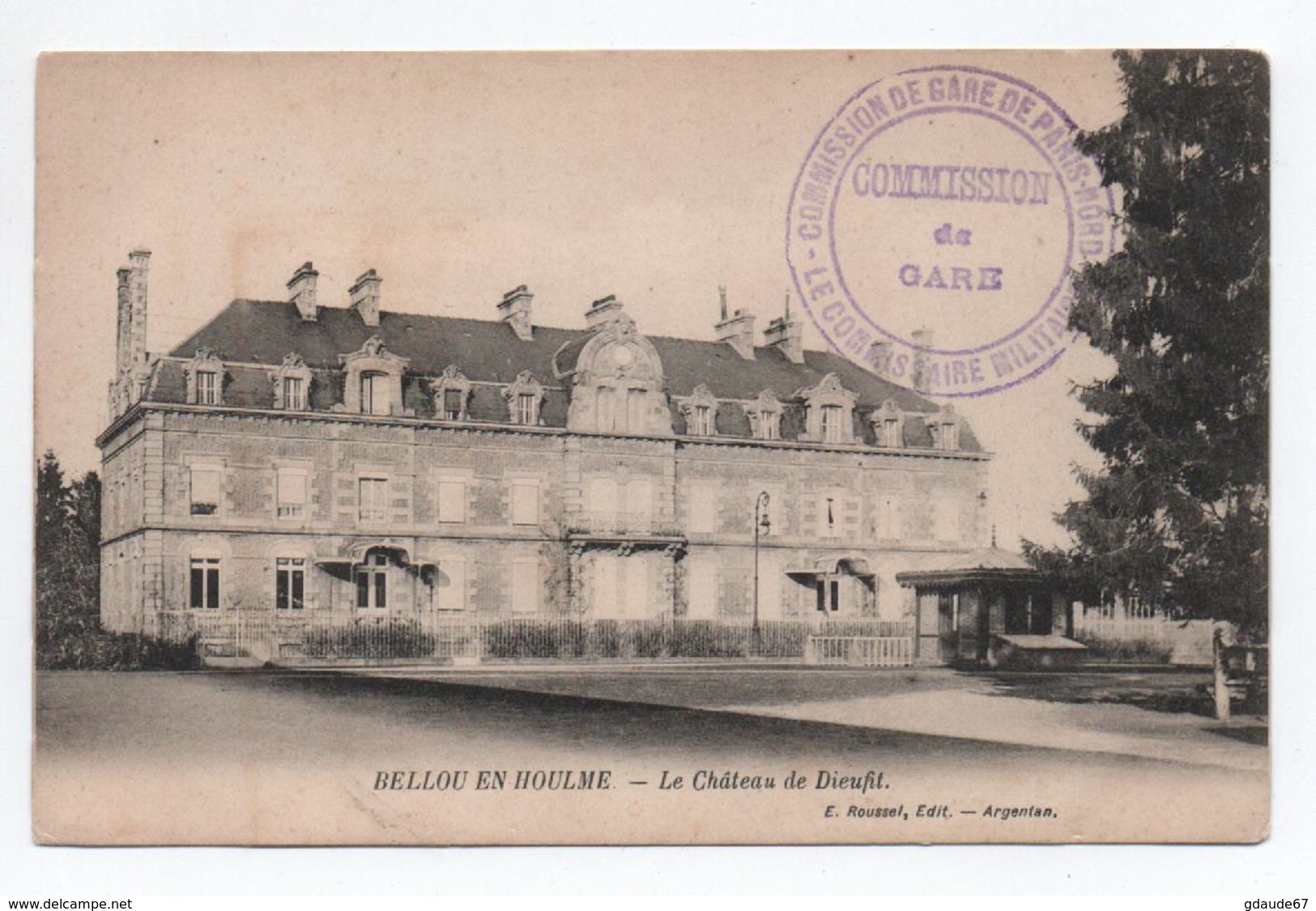 1919 - CP FM Avec CACHET MILITAIRE "COMMISSION DE GARE DE PARIS NORD" - Military Postmarks From 1900 (out Of Wars Periods)