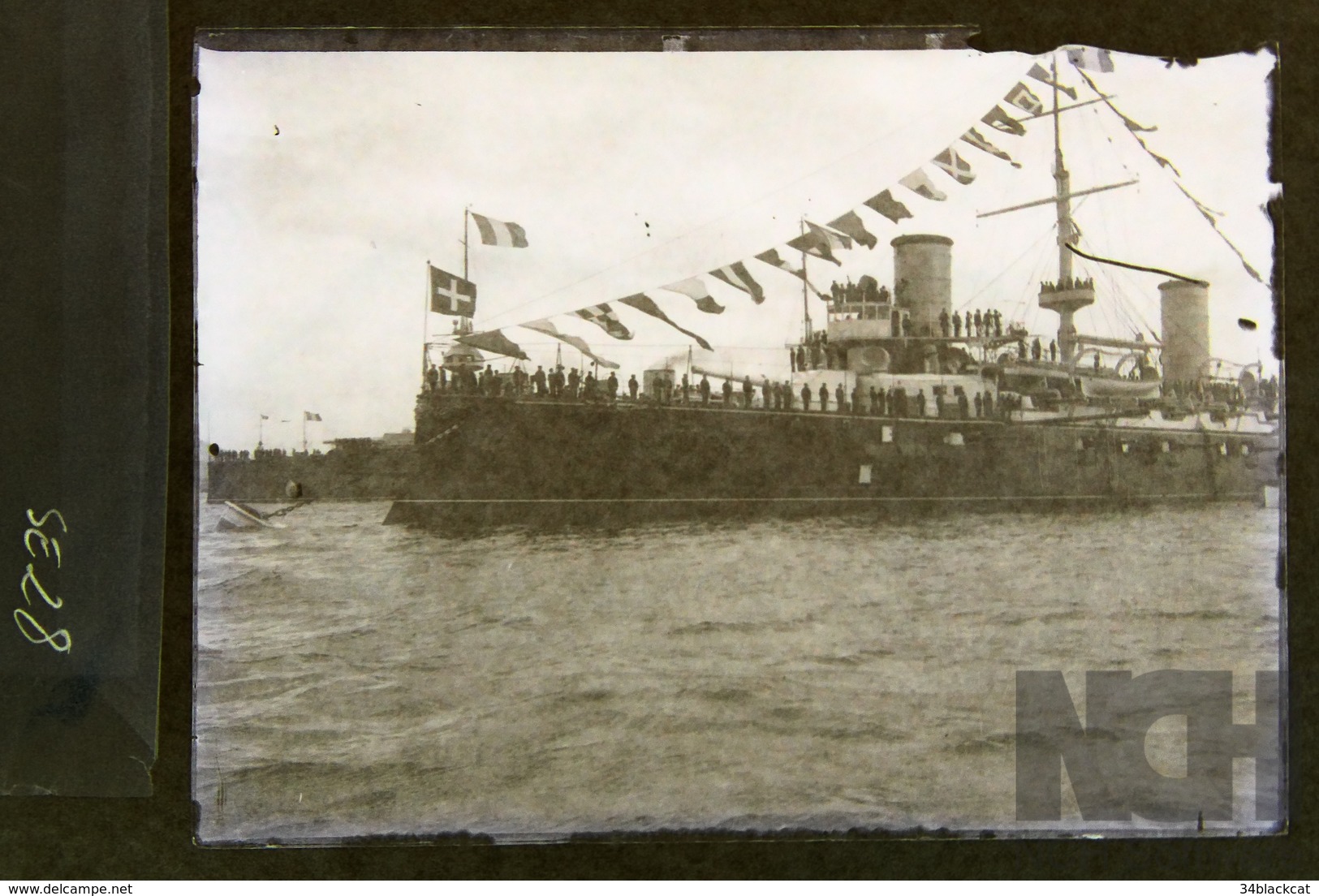 Photo Ancienne  Sur Plaque De Verre - Bateau  ? - N° SE28 -  Vue Animée - Glasplaten