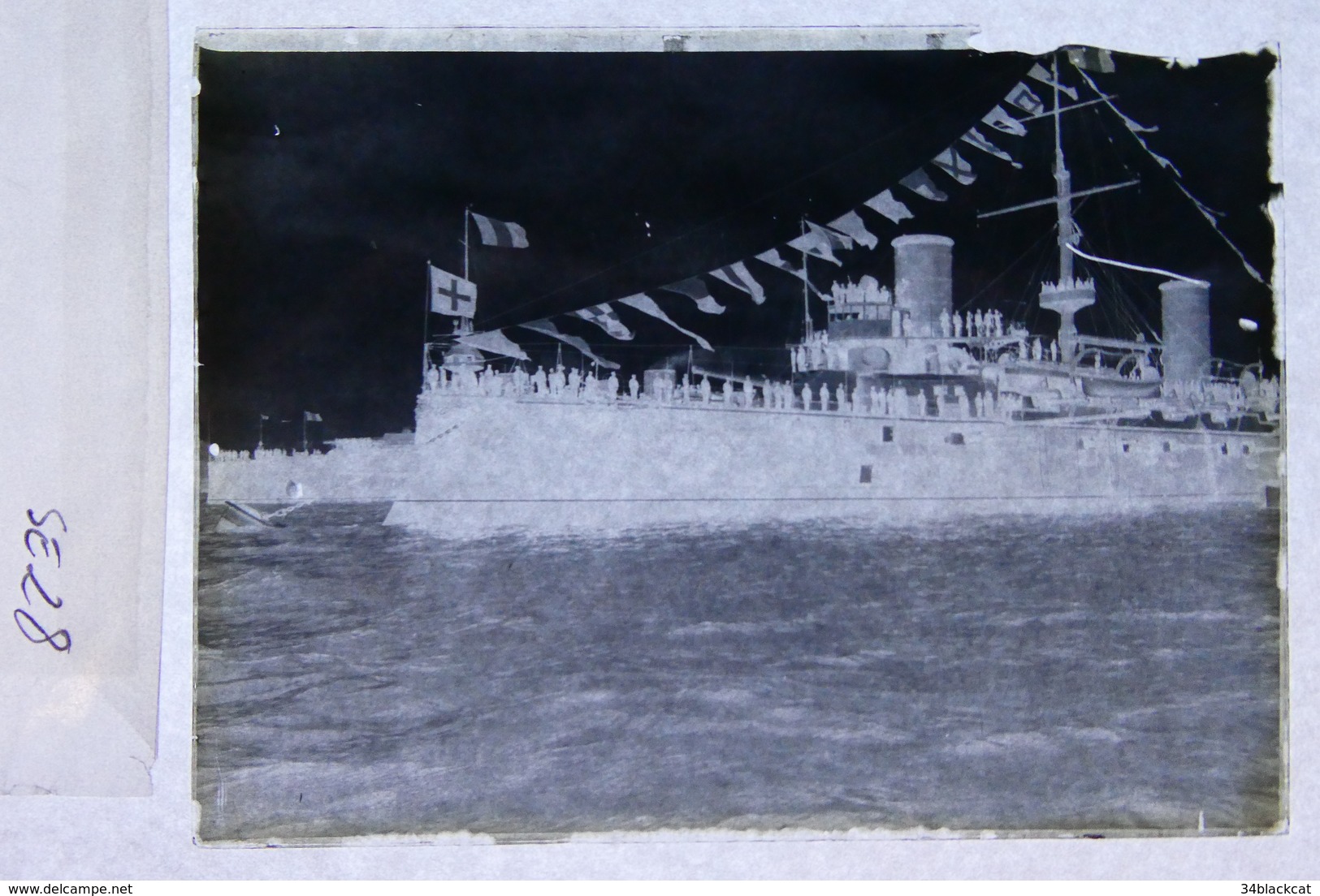 Photo Ancienne  Sur Plaque De Verre - Bateau  ? - N° SE28 -  Vue Animée - Glasplaten