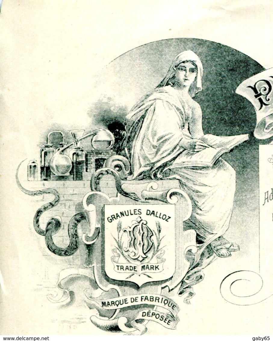 PARIS.HEMOGLOBINE.TRIDIGESTINE.PRODUITS GRANULES " DALLOZ " 13 BOULEVARD DE LA CAPELLE. - Droguerie & Parfumerie