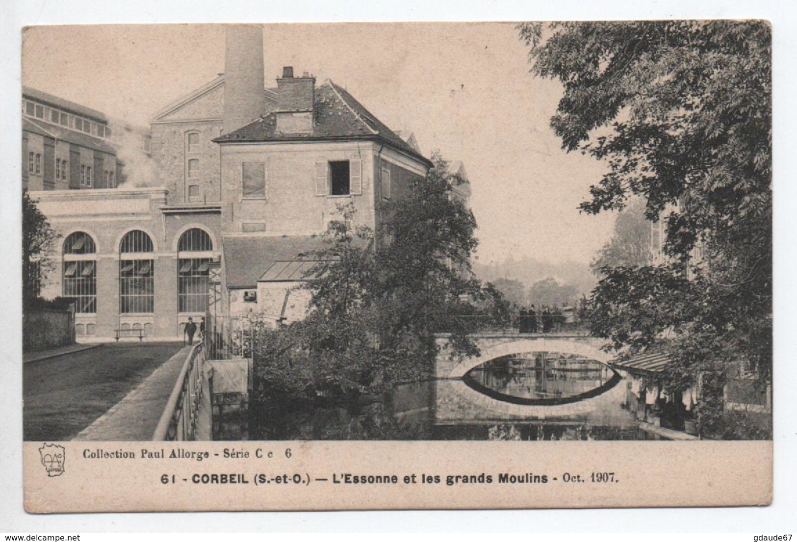 1917 - CP FM De CORBEIL (VAL D'OISE) Avec CACHET MILITAIRE "COMMISSION DE LA GARE DE CORBEIL" - WW I