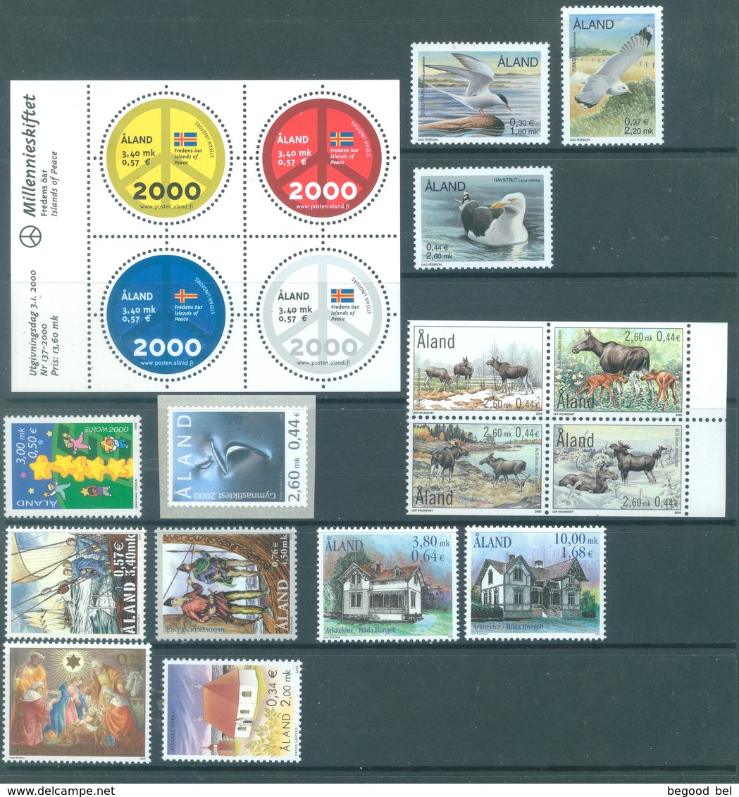 ALAND - 2000 - MNH/*** LUXE  - YEAR COMPLETE EUROPA - Yv 164-182 - Lot 20786 - Aland