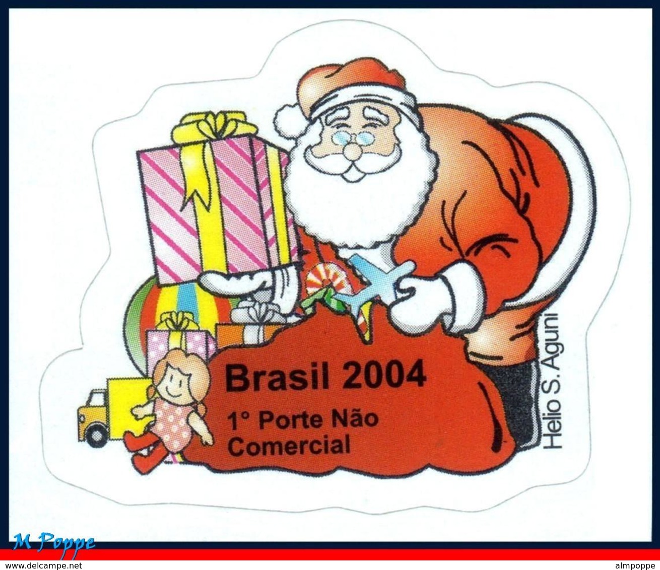 Ref. BR-2947 BRAZIL 2004 CHRISTMAS, SANTA CLAUS, RELIGION,, MI# 2394, SELF-ADHESIVE MNH 1V Sc# 2947 - Christentum