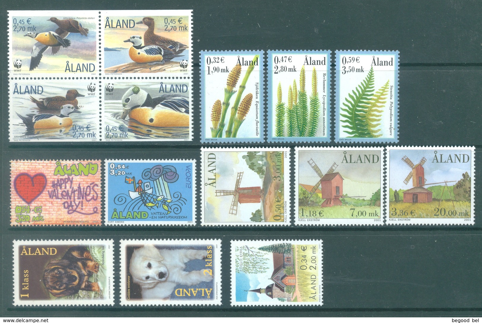 ALAND - 2001 - MNH/*** LUXE  - YEAR COMPLETE EUROPA - Yv 183-197 - Lot 20787 - Aland