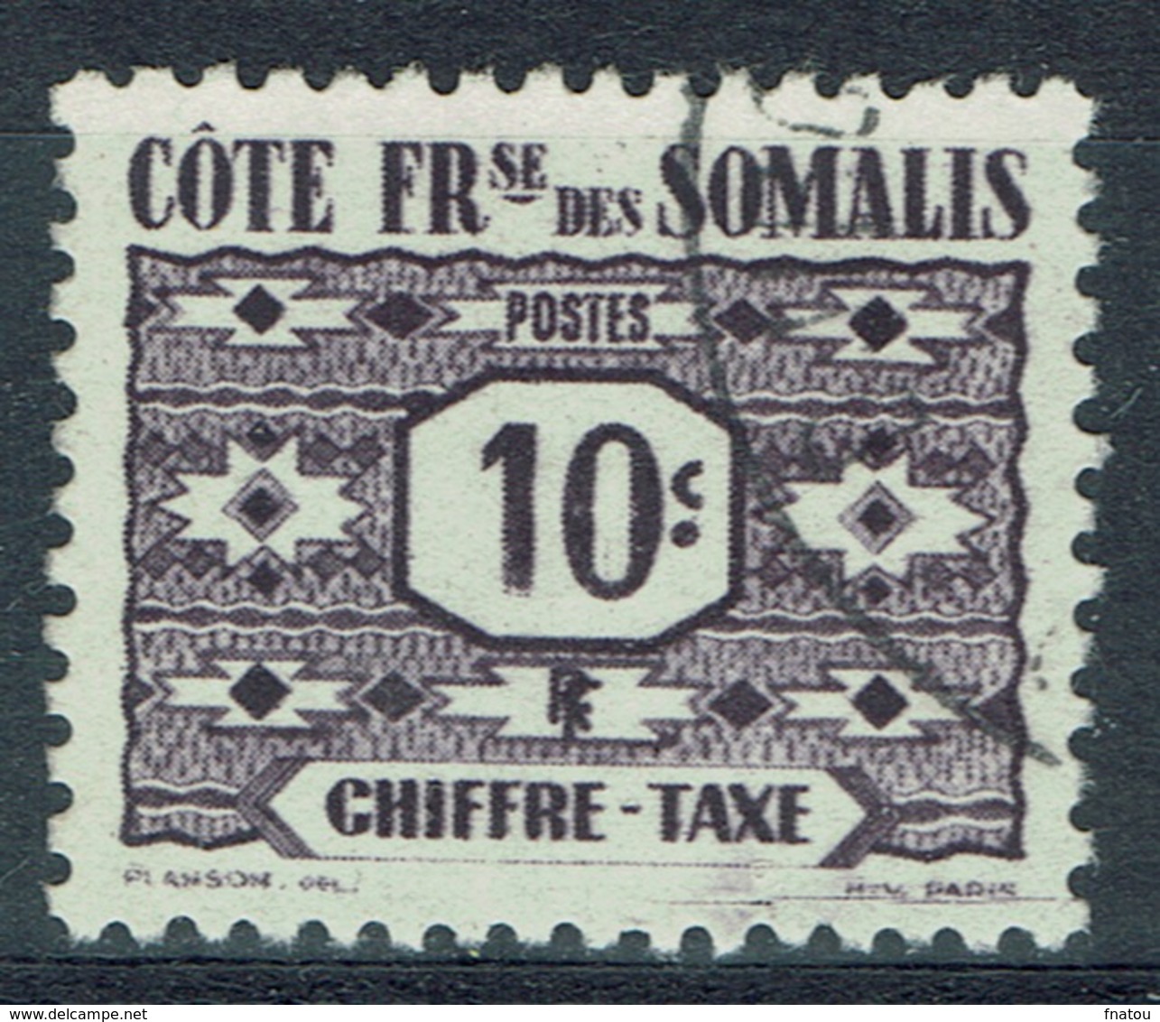 French Somali Coast, 10c., Postage Due, 1947, VFU - Usati