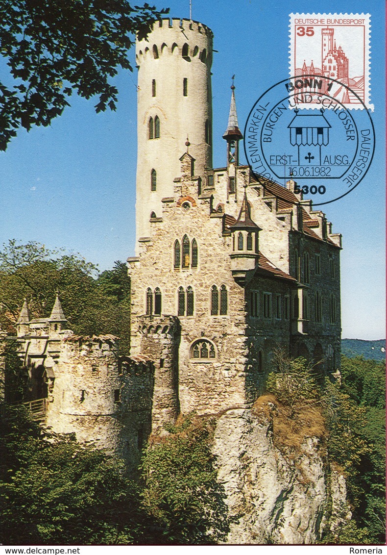 Allemagne - Bade Würtemberg - Château Lichtenstein - Sur Carte Maximum - 6622 - Reutlingen