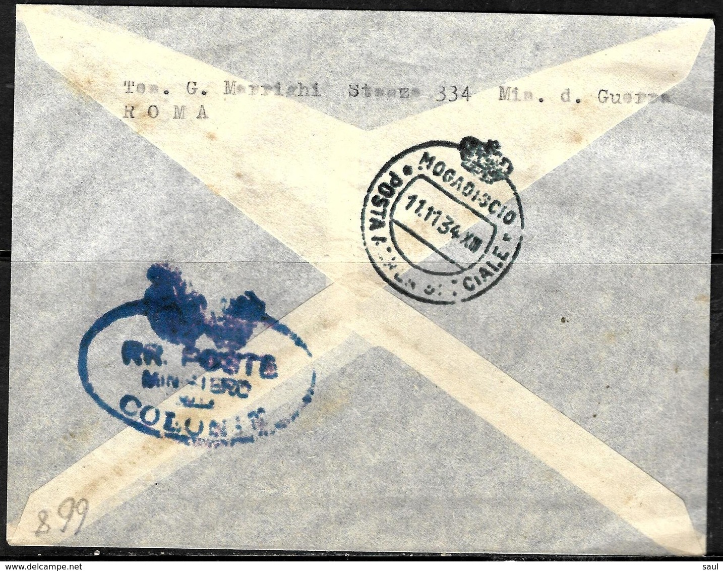 668 - ITALY - 134 - AIR MAIL - COVER TO SOMALIA - FORGERY, FALSE, FAKE, FAUX, FALSO, FALSC - Unclassified