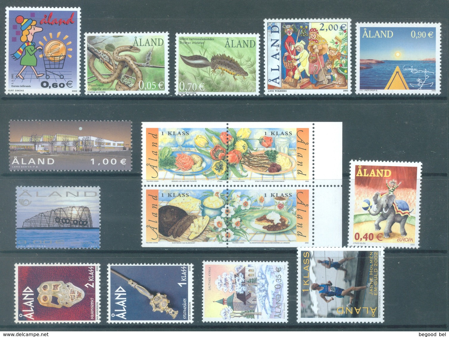 ALAND - 2002 - MNH/*** LUXE  - YEAR COMPLETE EUROPA - Yv 198-213 - Lot 20788 - Aland