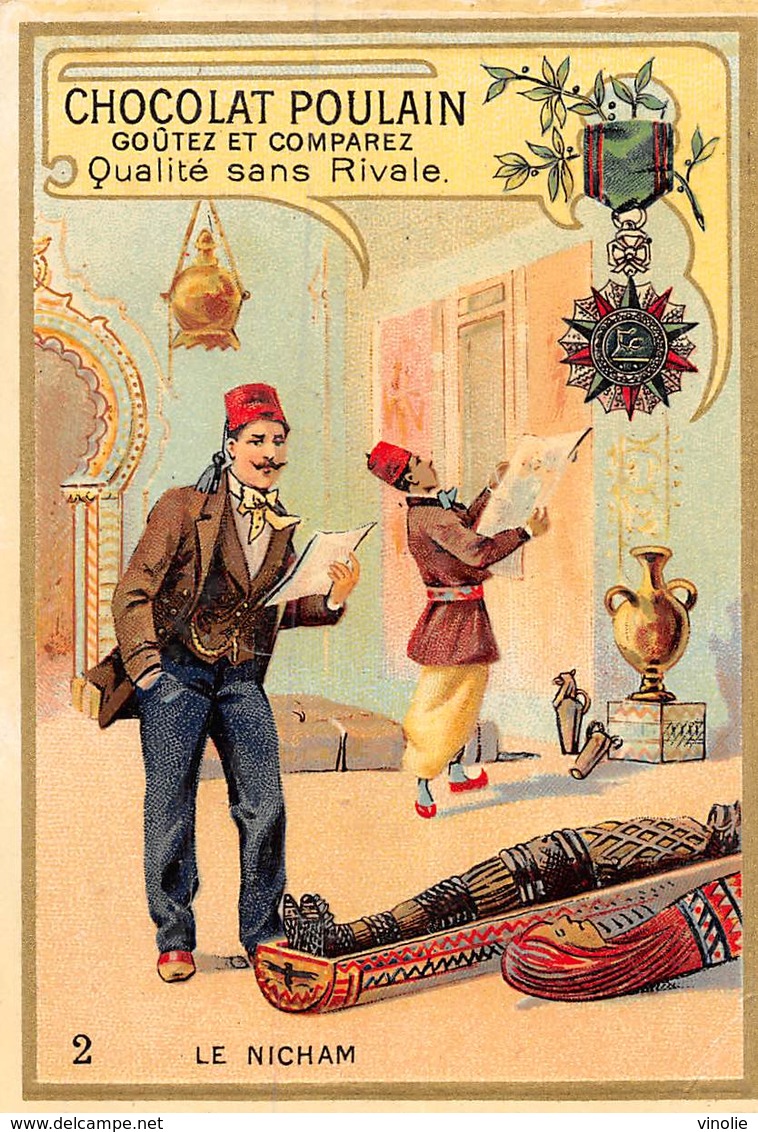 PIE-Z RO-19-3842 : CHOCOLAT POULAIN. DECORATIONS MEDAILLES. LE NICHAM. TUNISIE. - Poulain