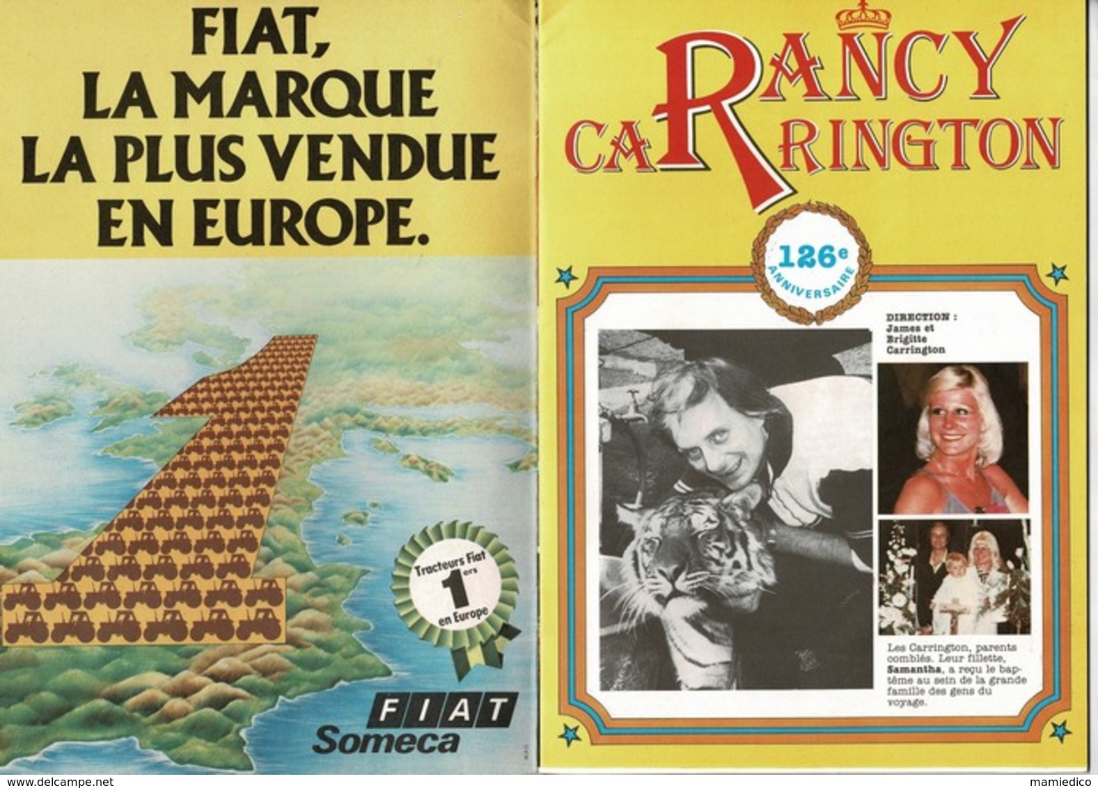 Album- Programme 82 Du "CIRQUE RANCY-CARRINGTON" 126e Anniversaire (avec Autographe Du Clown ROSSANO) - Programmes