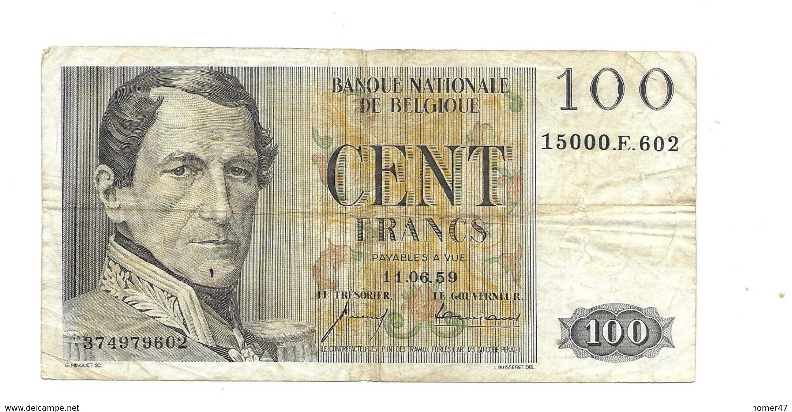 100 Fr 11.06.59 - 100 Francs