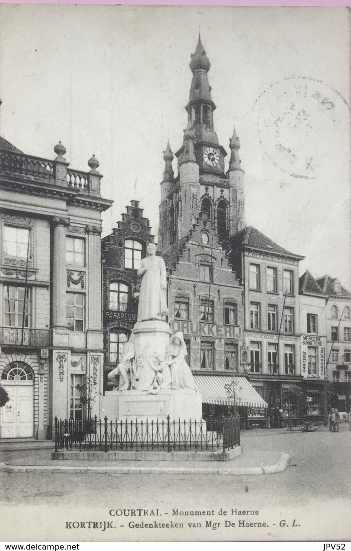 (2182) Kortrijk - Courtrai - Monument De Haerne - Gedenkteeken Van Mgr. De Haerne -  Mercerie - Bonneterie - Kortrijk