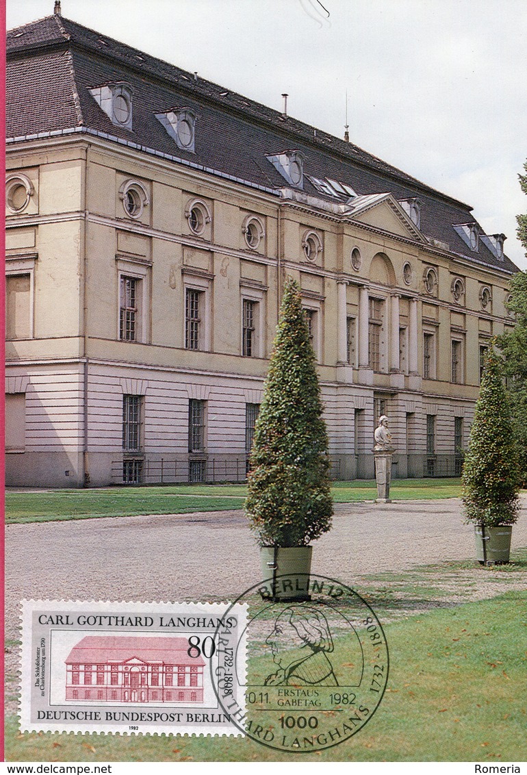 Allemagne - Berlin - Museum Für Vor Und Frühgeschichte - Carl Gotthard Langhans - Sur Carte Maximum - 6629 - Sonstige & Ohne Zuordnung