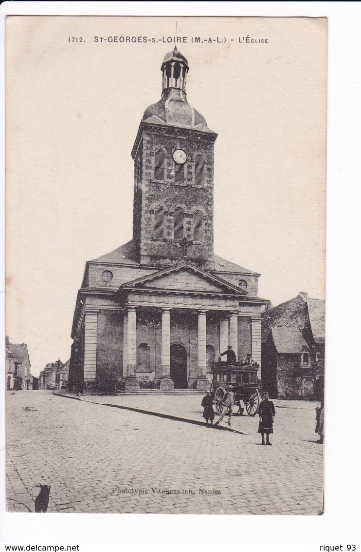 1712 - St-GEORGES-s.-LOIRE - L'Eglise ( Animation) - Autres & Non Classés