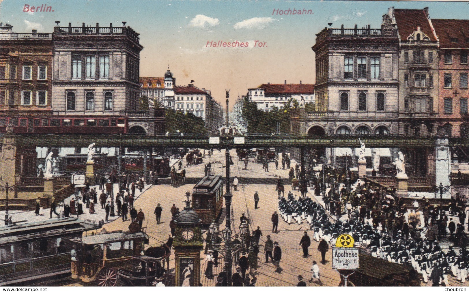 ALLEMAGNE . BERLIN . CPA COLORISÉE. " HALLESCHES TOR." . ANNEE 1945 - Kreuzberg