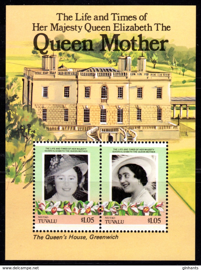 TUVALU NIUTAO - 1985 LIFE & TIMES OF QUEEN ELIZABETH THE QUEEN MOTHER MS FINE MNH ** - Tuvalu