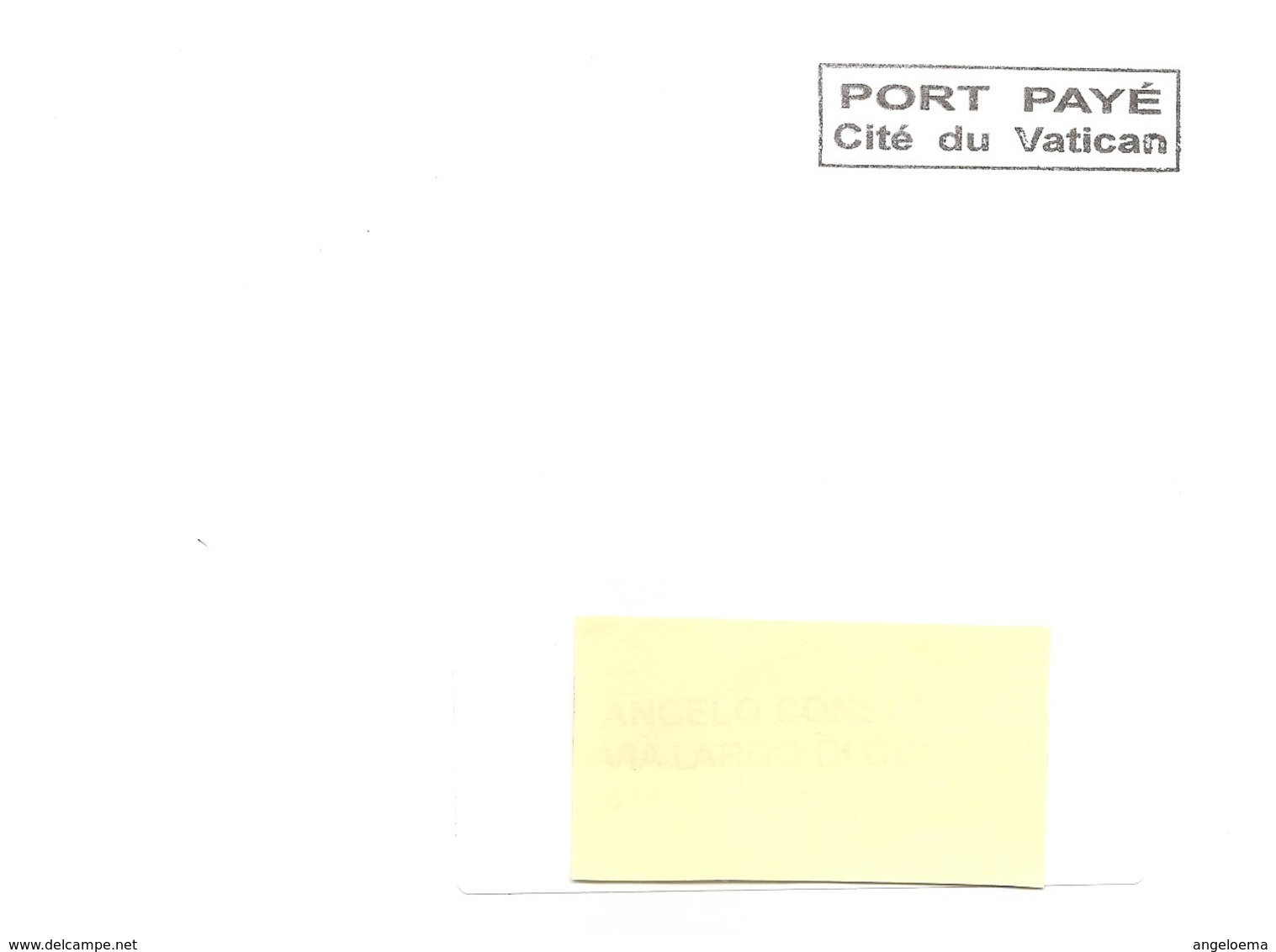 VATICANO - 2018 Lettera Del SERVIZIO POSTE VATICANE Con Timbro PORT PAYE' CITE' DU VATICAN - Lettres & Documents