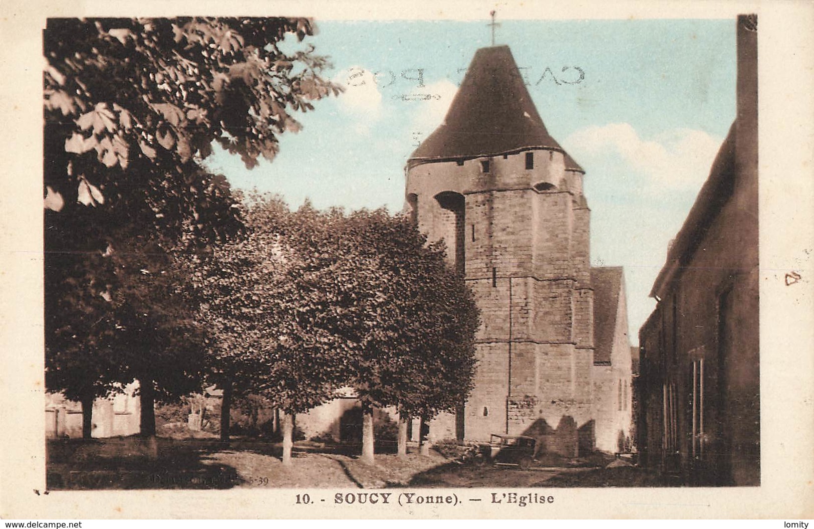 89 Soucy Eglise Correspondance Sur Guerre 1940 Sens Bombardé  Rails De La Vois Sont Coupés .. - Soucy