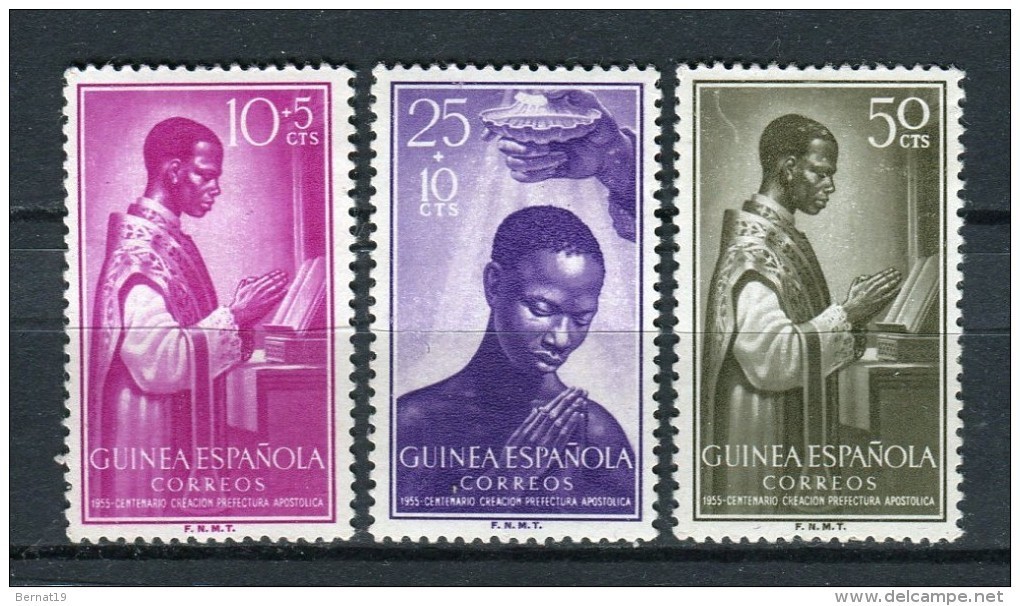 Guinea Española 1955. Edifil 344-46 ** MNH. - Guinea Española