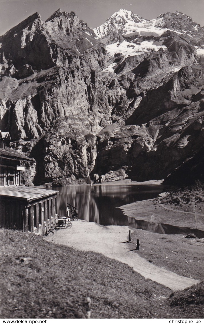 Suisse, Hotel Oeschinensee, Mit Blümlisalphorn (pk65676) - Horn