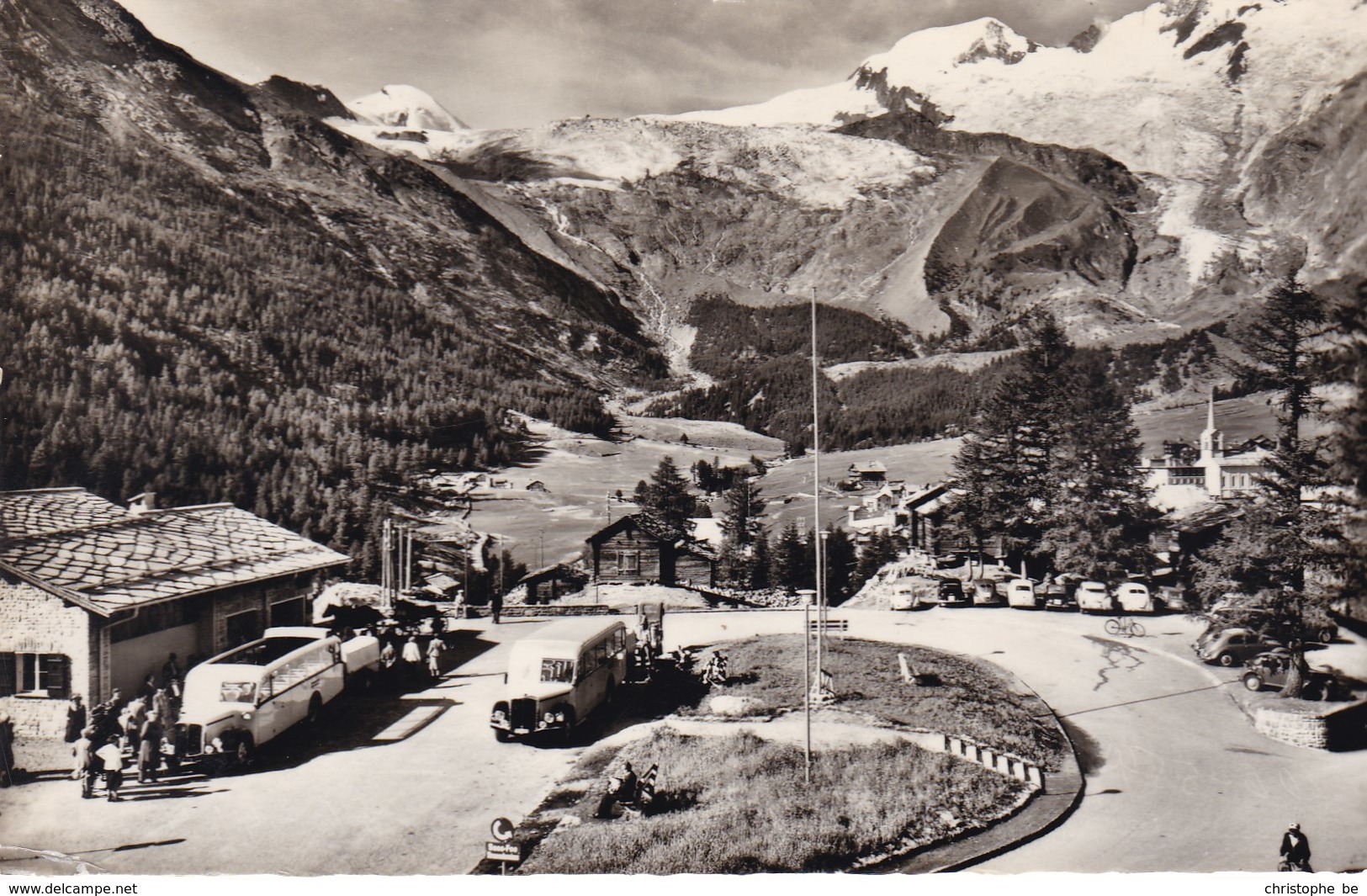 Suisse, Saas-Fee, Strassenterminus Mit Feel Geltscher, Allalinhorn Und Alphubel (pk65682) - Saas Im Prättigau