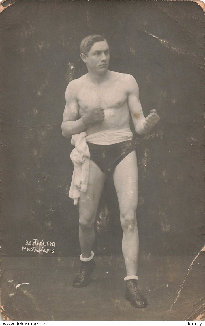 Boxe Boxeur Cpa Carte Photo Championnat De France Amateur 1908 Poids Coqs Bantam Bantamweight - Boxe