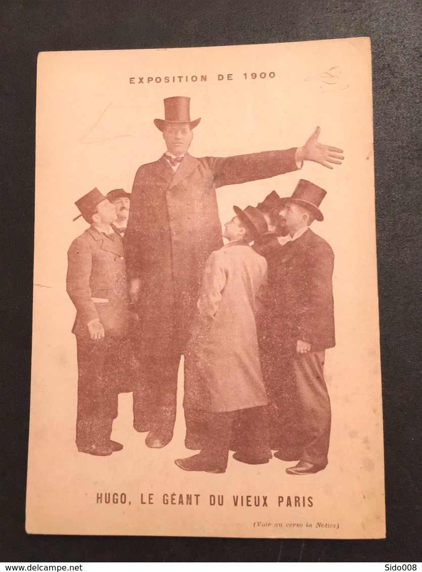 Hugo, Le Géant Du Vieux Paris - Exposition De 1900 - Notice Biographique - Ohne Zuordnung