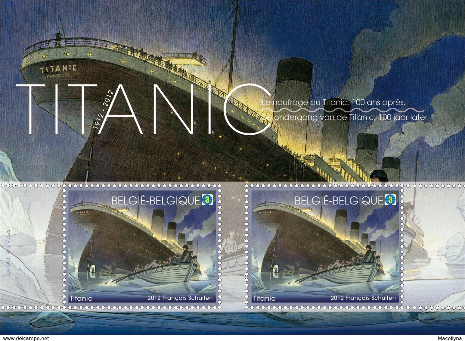 Blok 200** Titanic Postfris 4228/29** Feuillet Le Titanic Non- Obliteré - Sheet Titanic Unused Edition - Ongebruikt