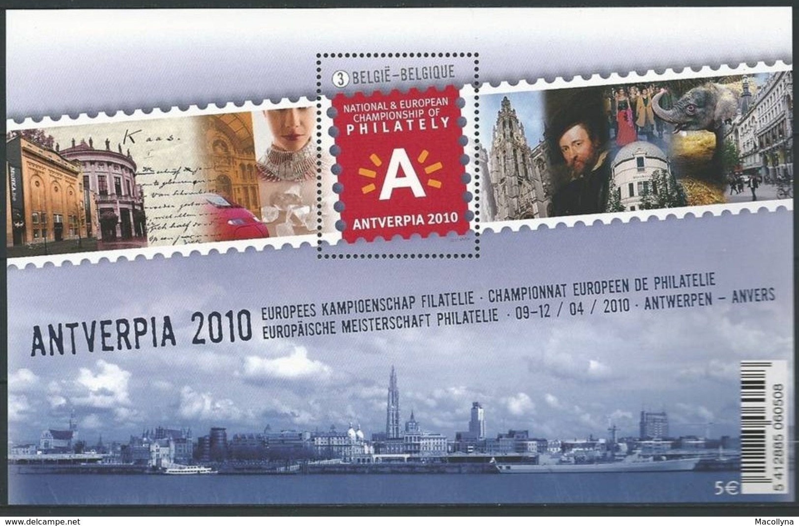 Blok 181** Antverpia 2010 Met 4029** National & European Championship Of Philately Antwerpen 2010 - 1961-2001