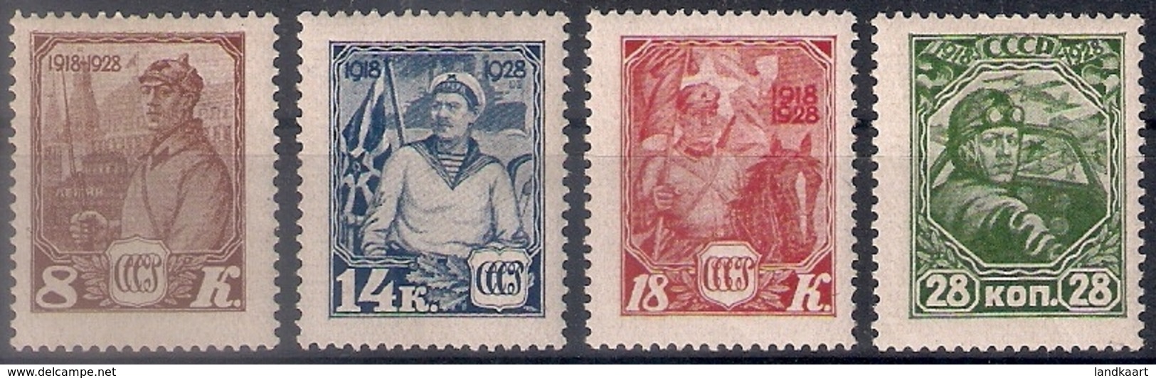 Russia 1928, Michel Nr 354-57, MLH OG - Unused Stamps