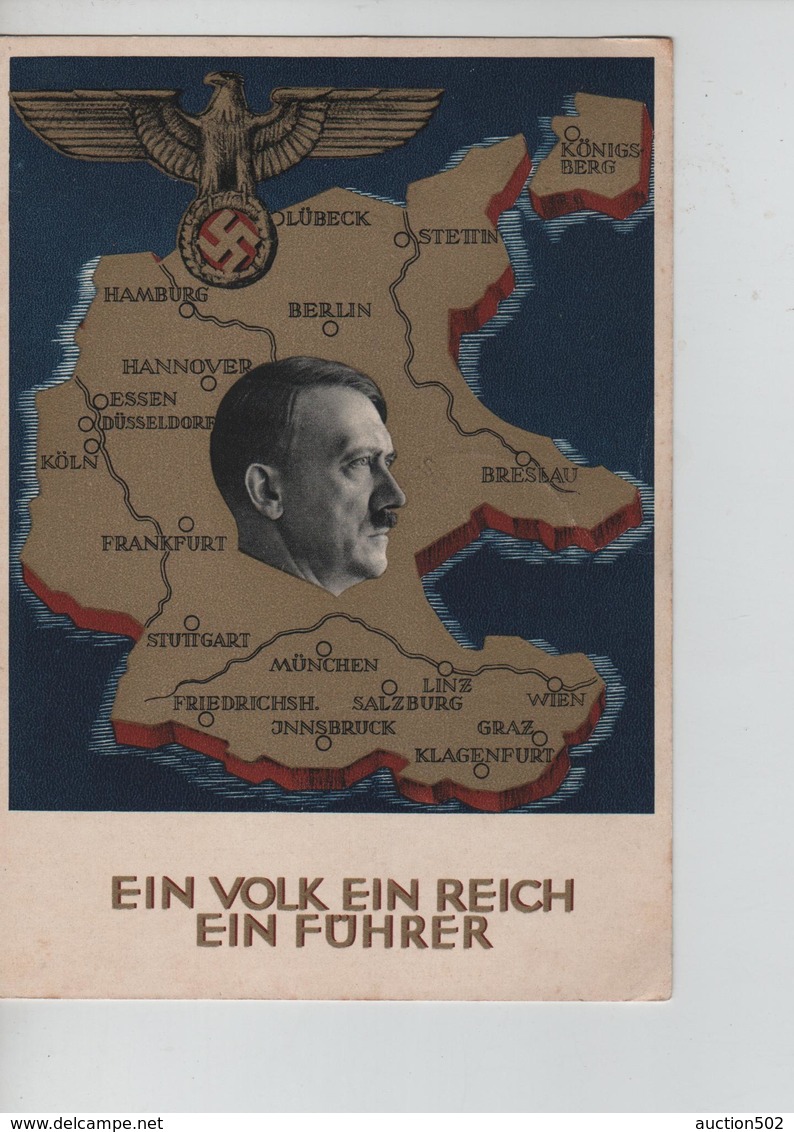 60PR/ Deutches Reich PK Hitler C.Breslau 1938 & Kiel 22/8/1938 - Lettres & Documents