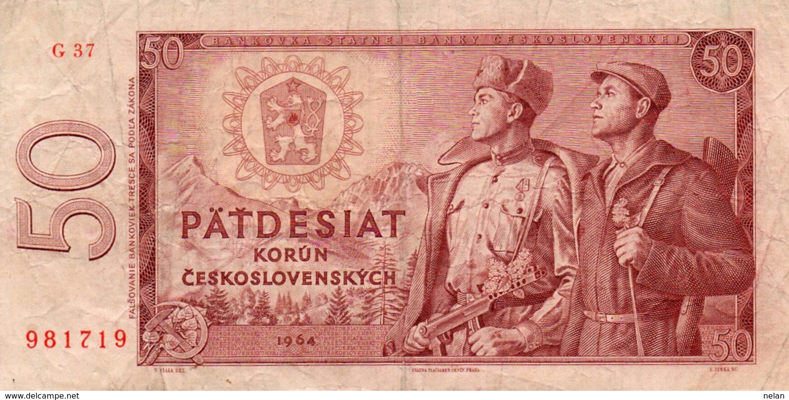 Cecoslovacchia-50 KORUN 1964 P-90 - Cecoslovacchia