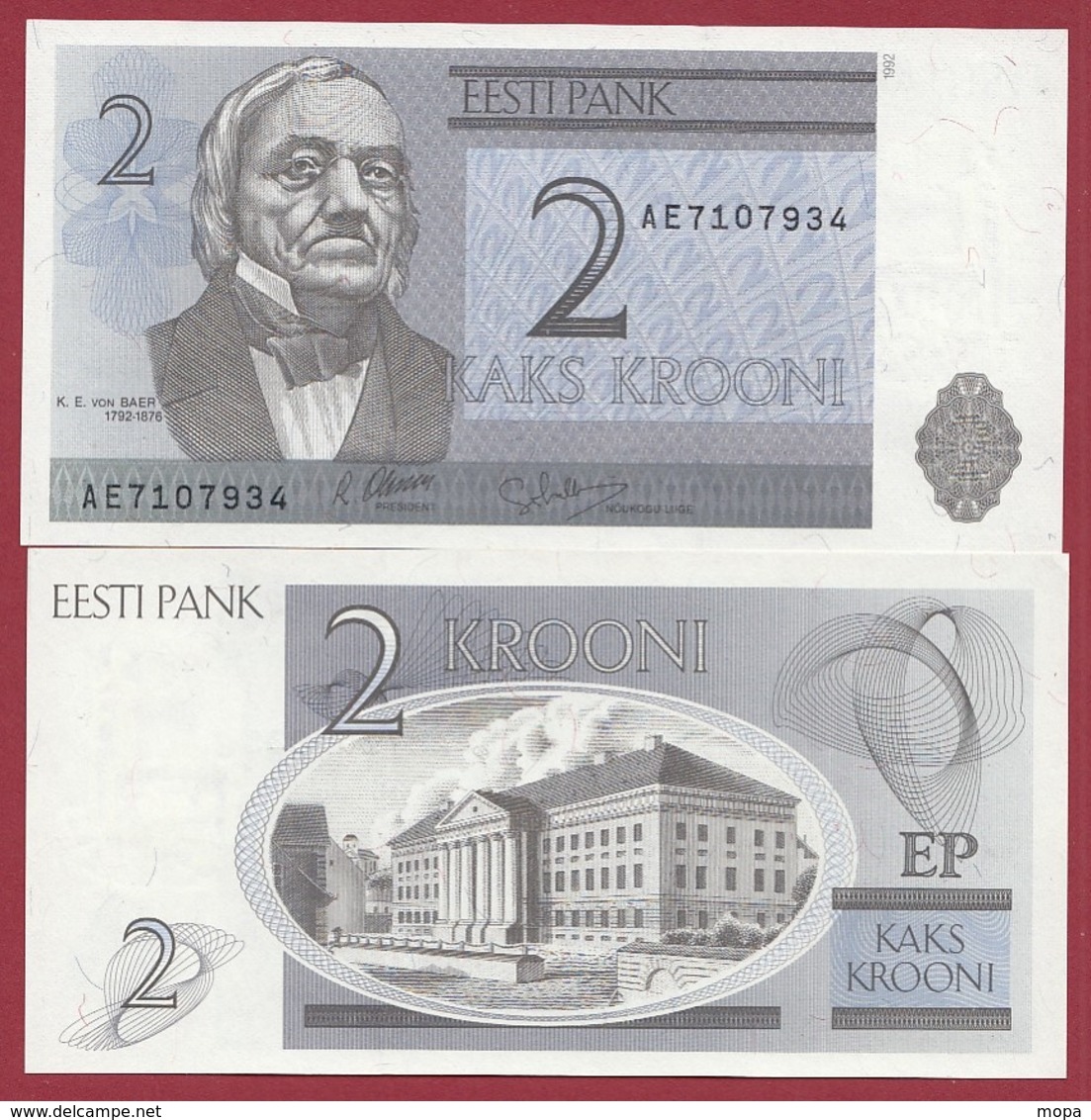 Estonie  2 Krooni  1992  (UNC-NEUF) --(42) - Estonia