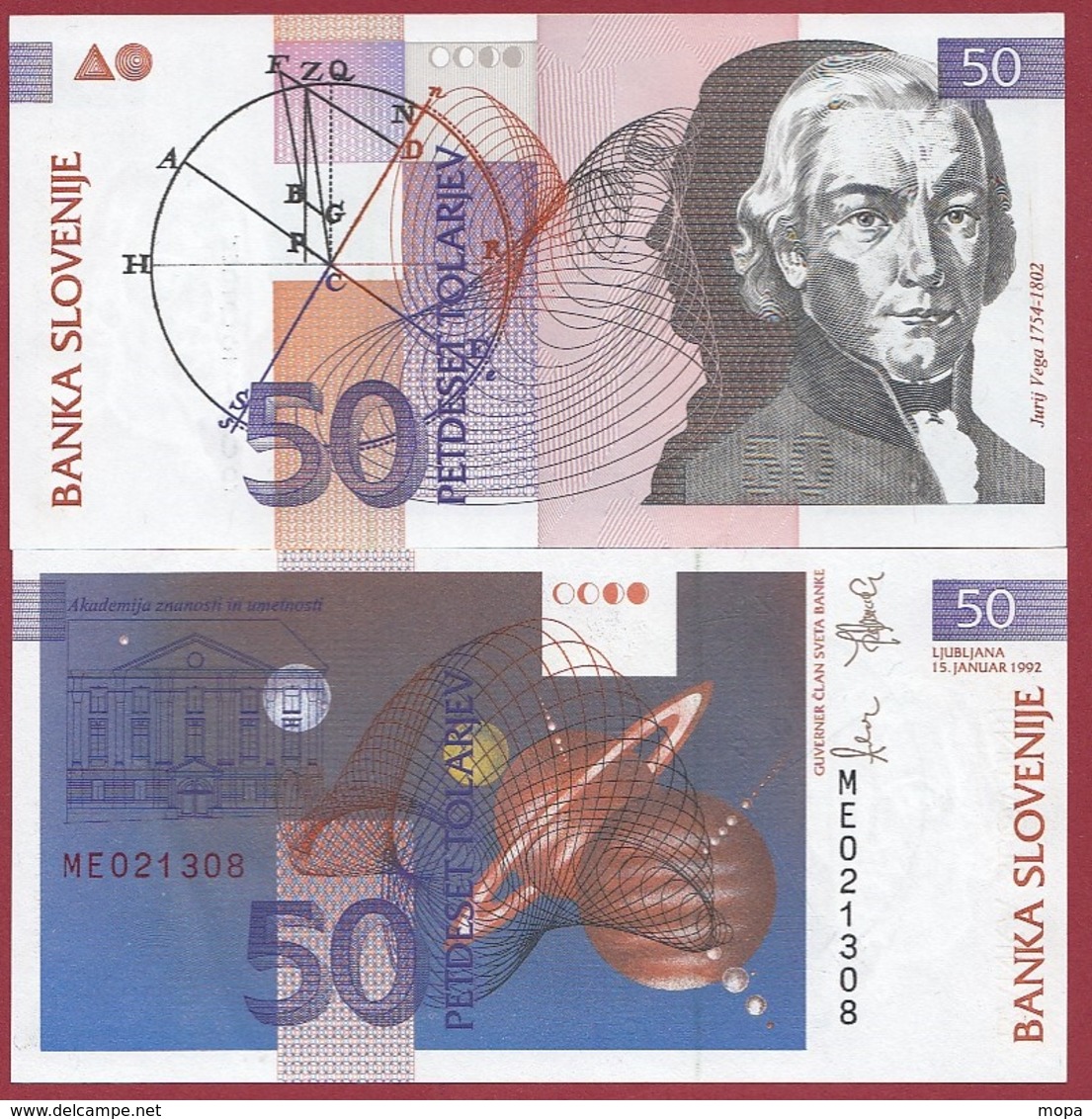 Slovenie  50  Tolarjev 1992  (UNC-NEUF) --(43) - Slovénie