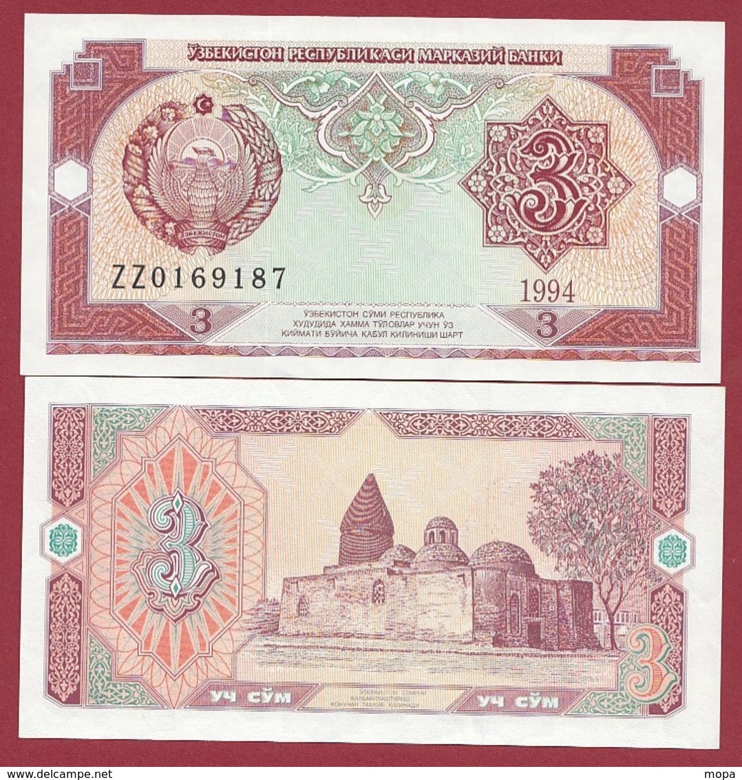 Ouzbékistan 3 Sum 1994  (UNC-NEUF) --(59) - Ouzbékistan